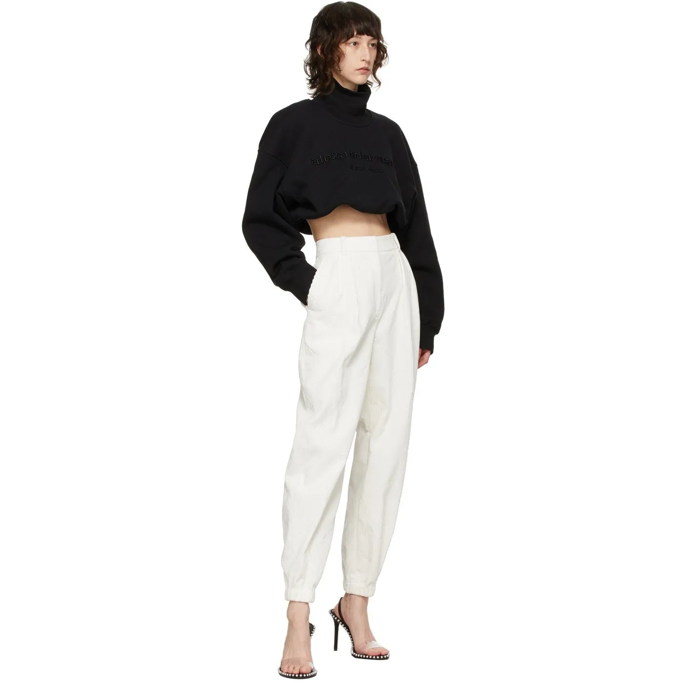 Alexander Wang White Constructed Waistband Jogger Trousers