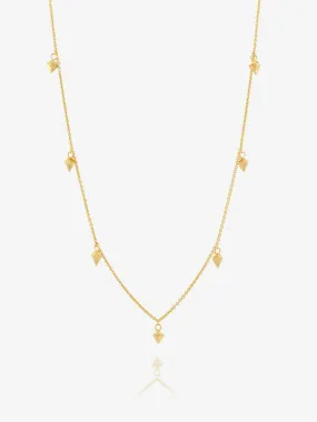 Arrow Spike Necklace - Gold - NSN2GP