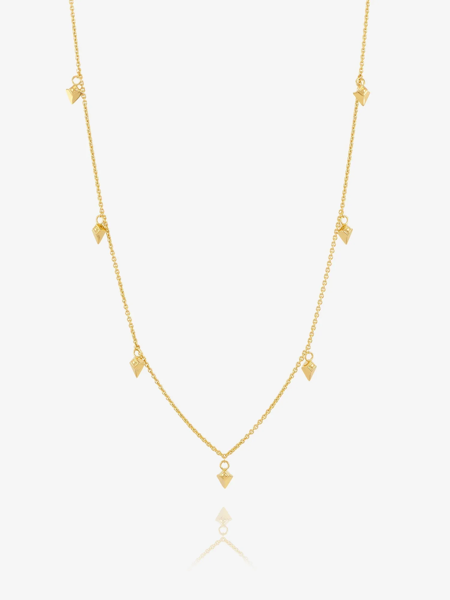 Arrow Spike Necklace - Gold - NSN2GP
