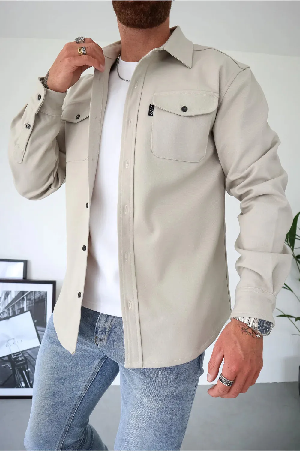 CAPO Overshirt  Light Stone