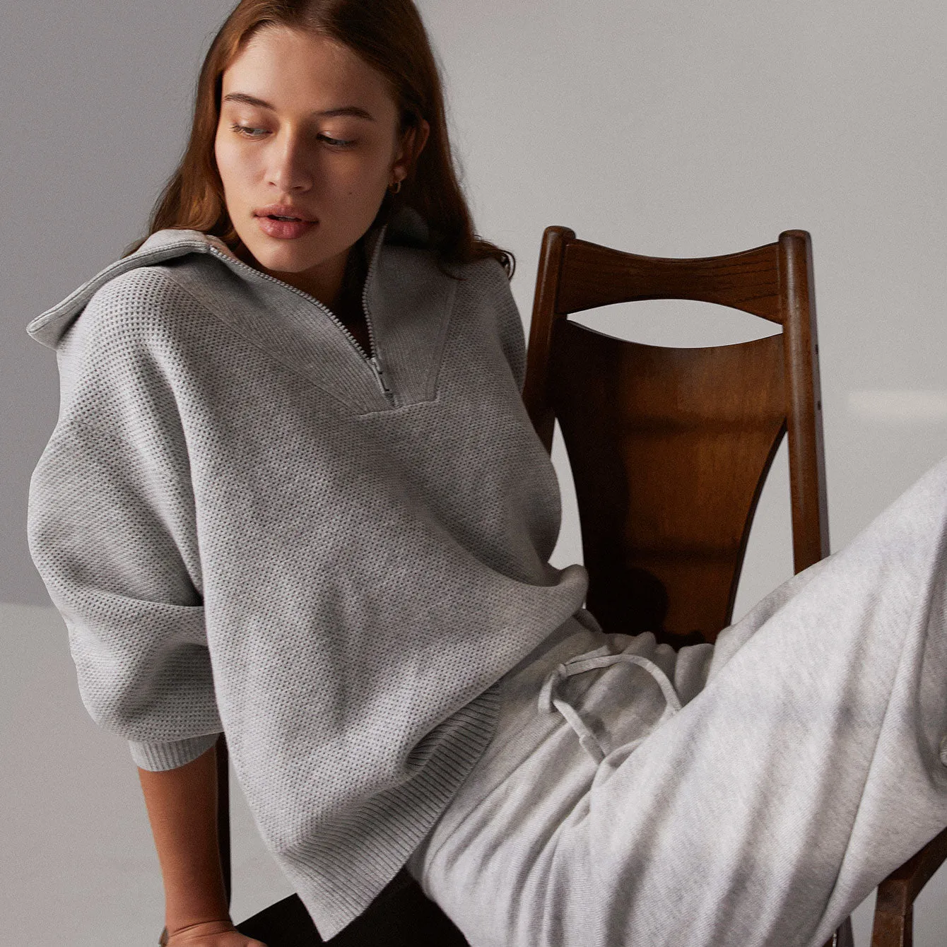 Cottonsilk™ Collared Half Zip