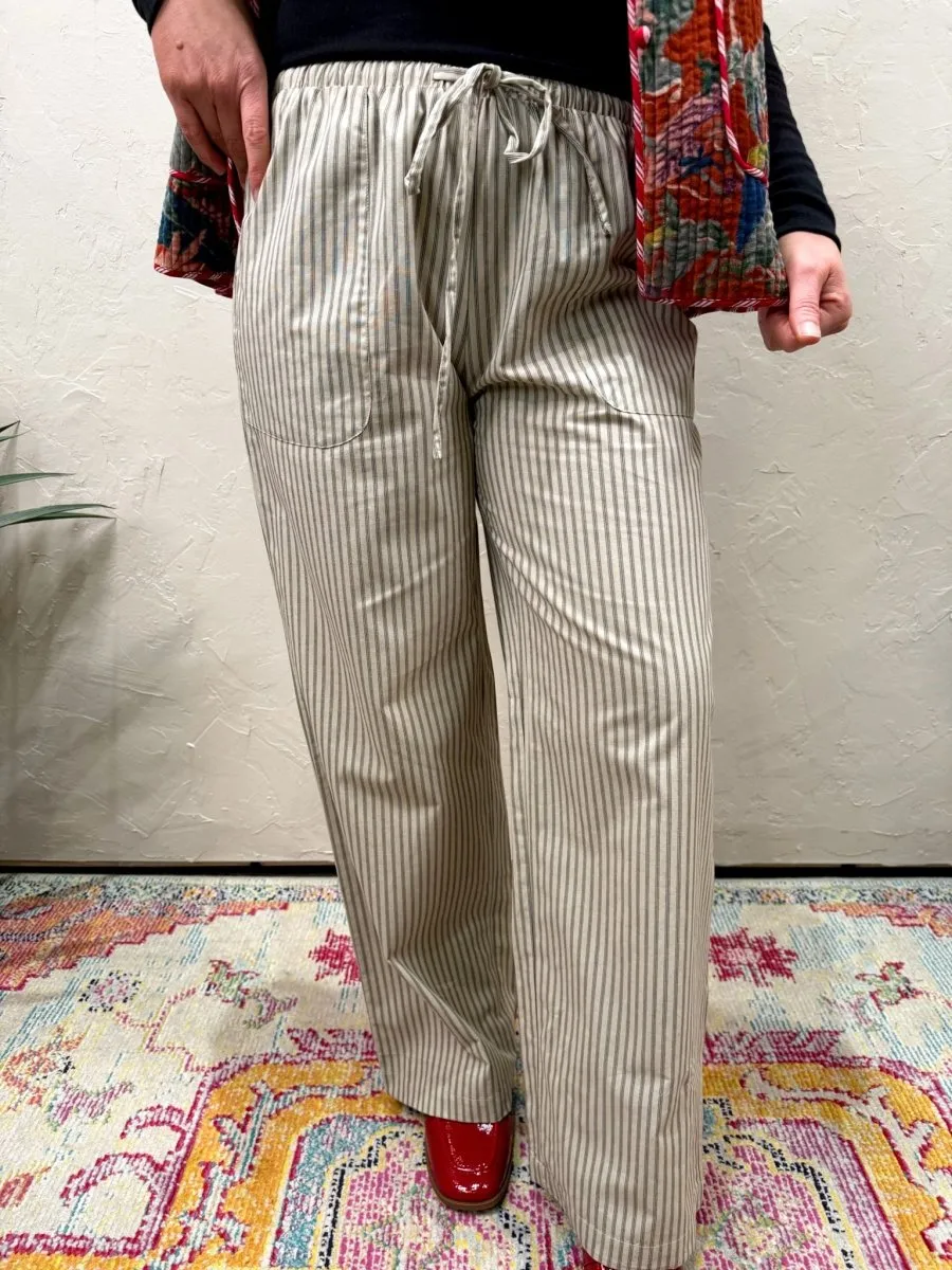 Dixon Stripe Pant - Beige