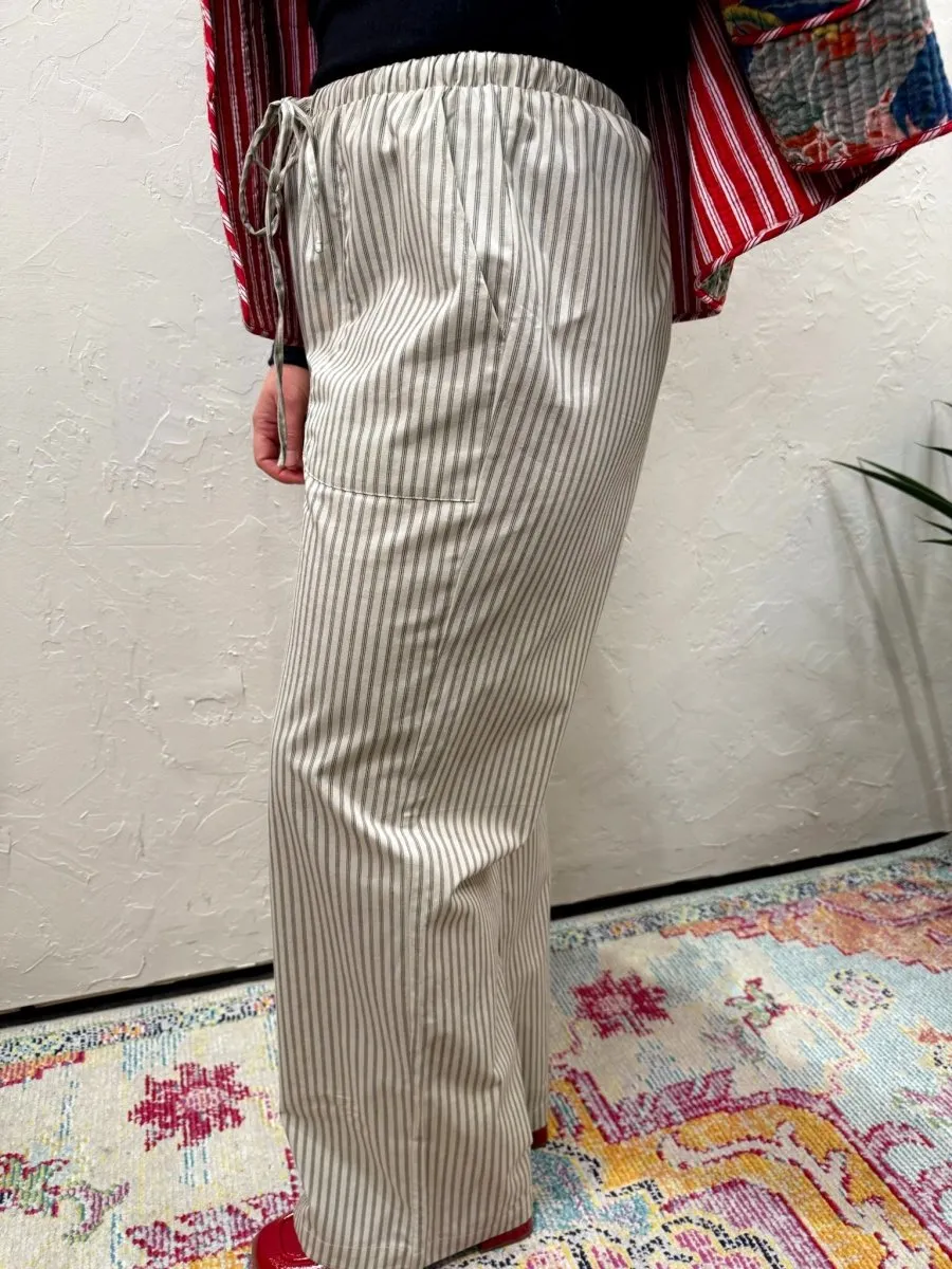 Dixon Stripe Pant - Beige