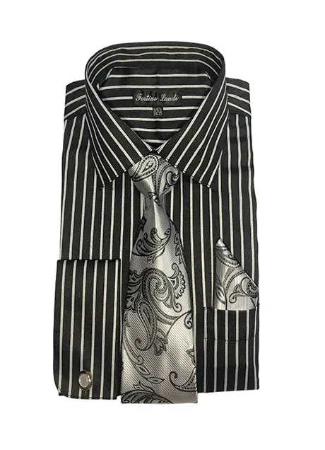 Fortino Landi FL633-BLK  Mens Shirt