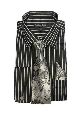 Fortino Landi FL633-BLK  Mens Shirt