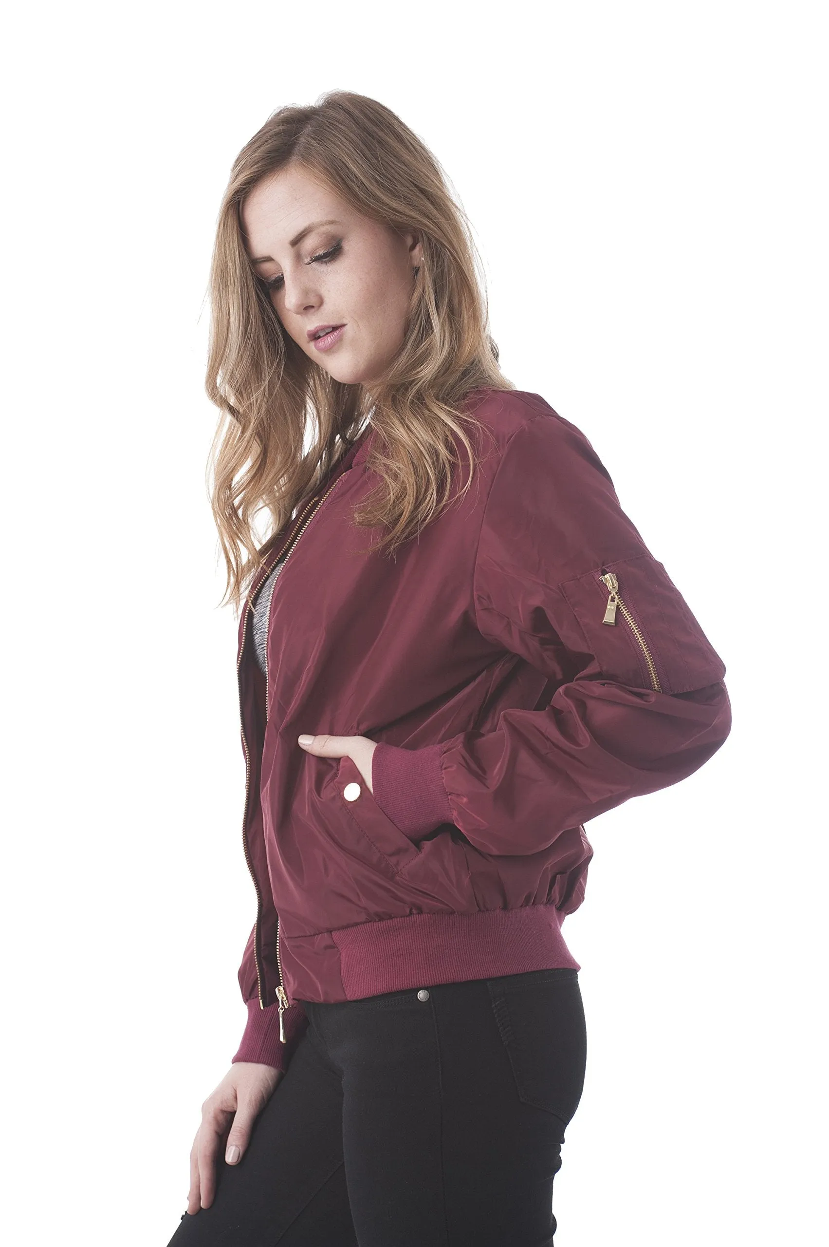 Khanomak Long Sleeve Light Weight Bomber Jacket
