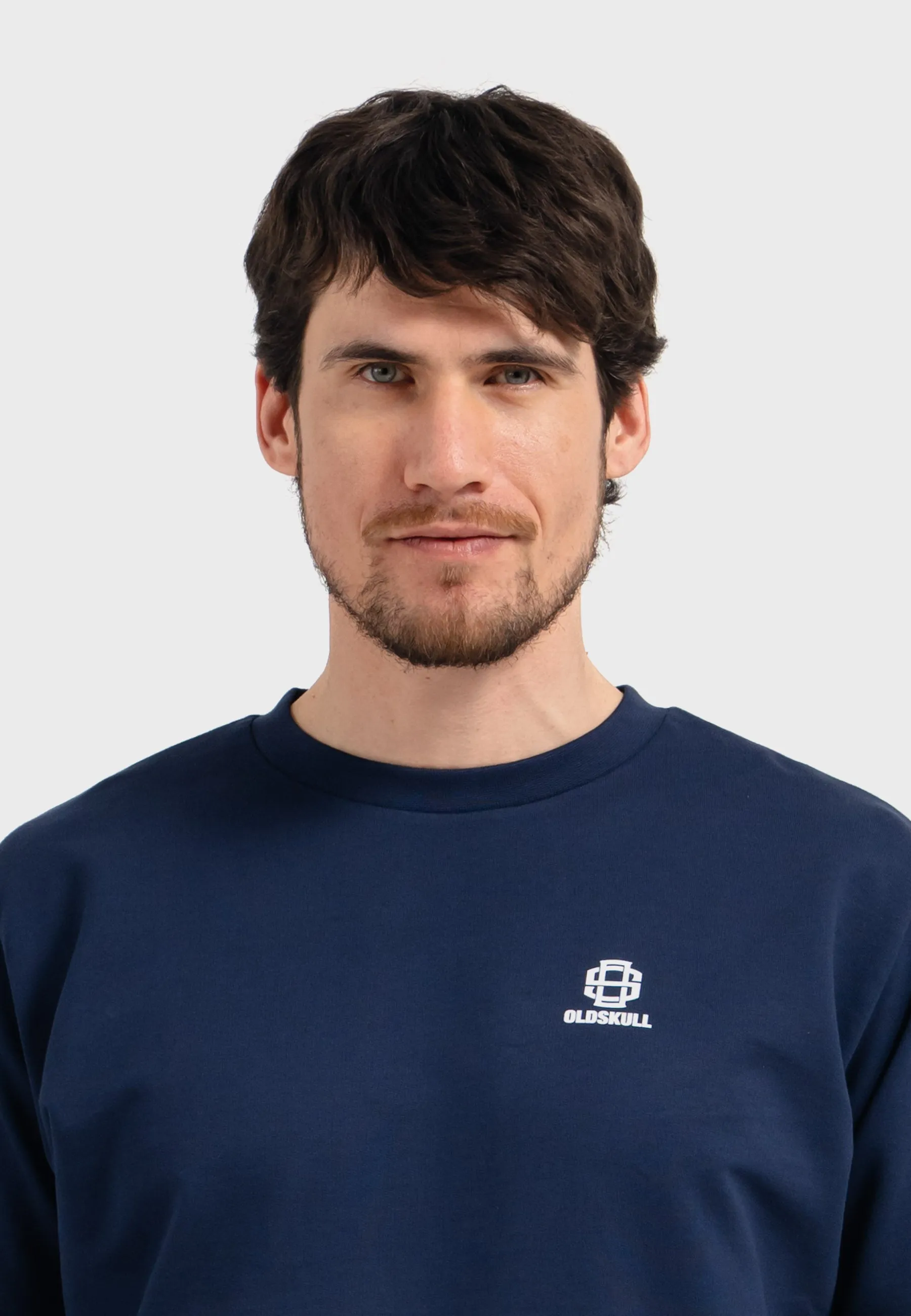 Oldskull Iconic Logo Tracksuit Jogger Sweatshirt Navy Blue