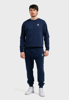 Oldskull Iconic Logo Tracksuit Jogger Sweatshirt Navy Blue
