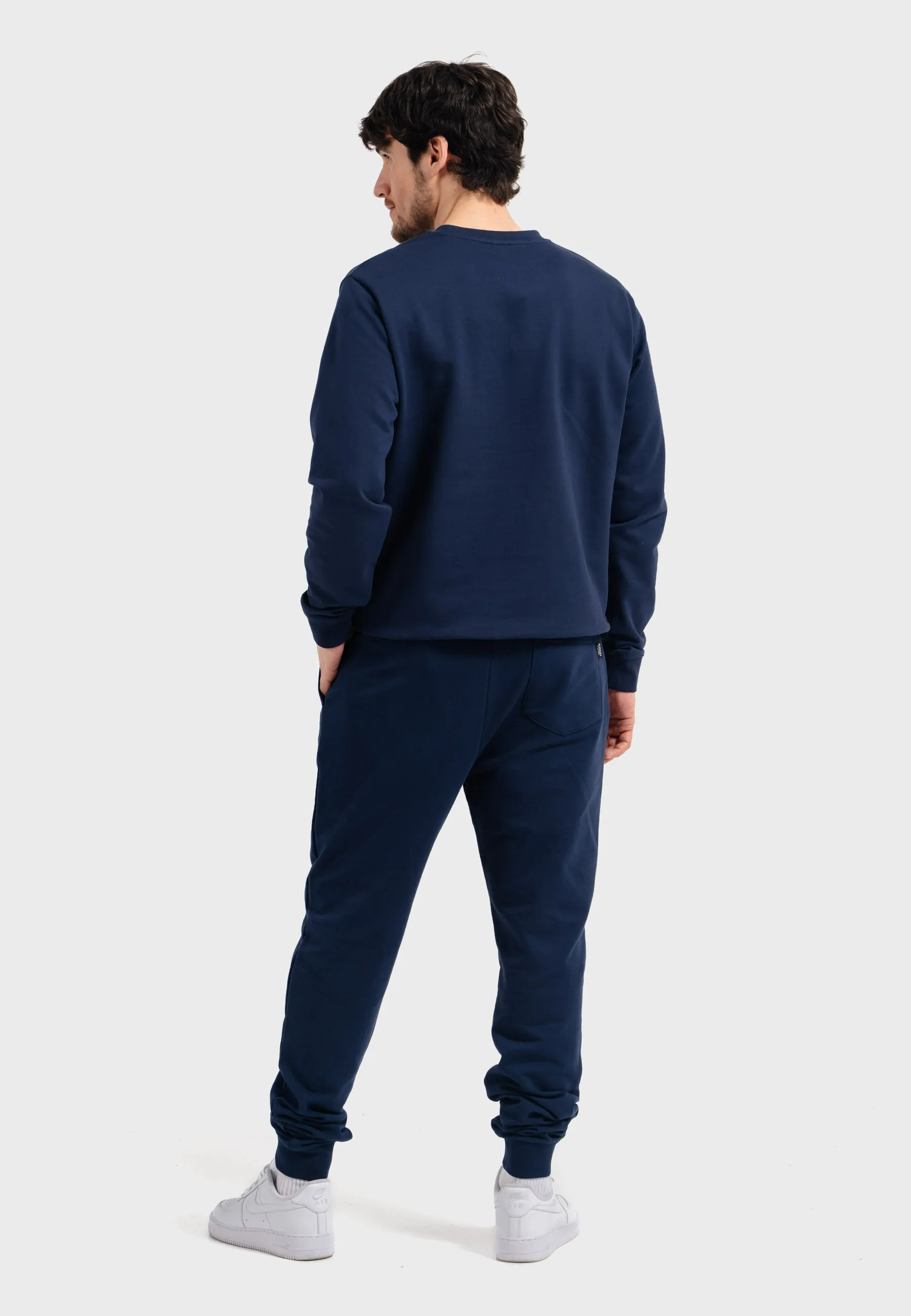 Oldskull Iconic Logo Tracksuit Jogger Sweatshirt Navy Blue