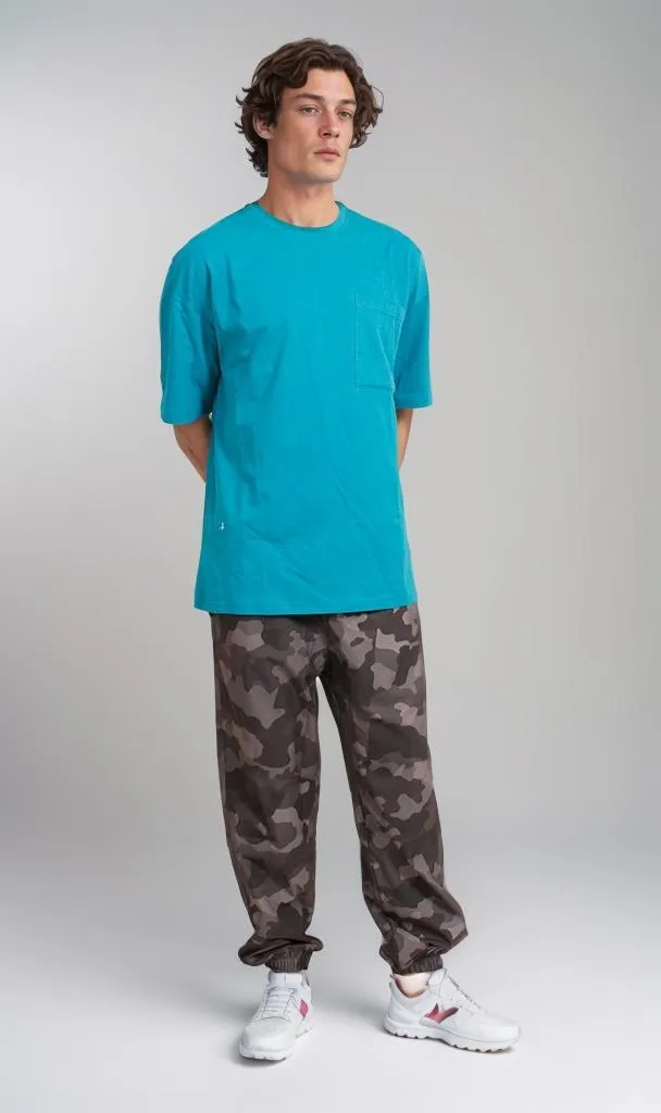 R207838 - Summer Melton Oversized T-Shirt - Teal Blue