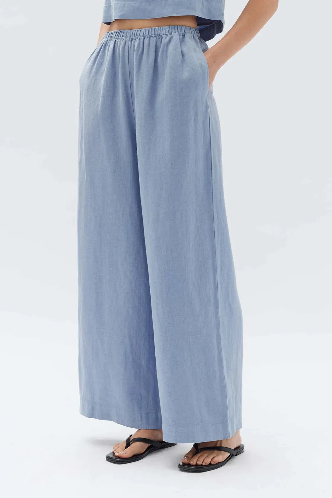 STELLA LINEN PANT | GLACIAL