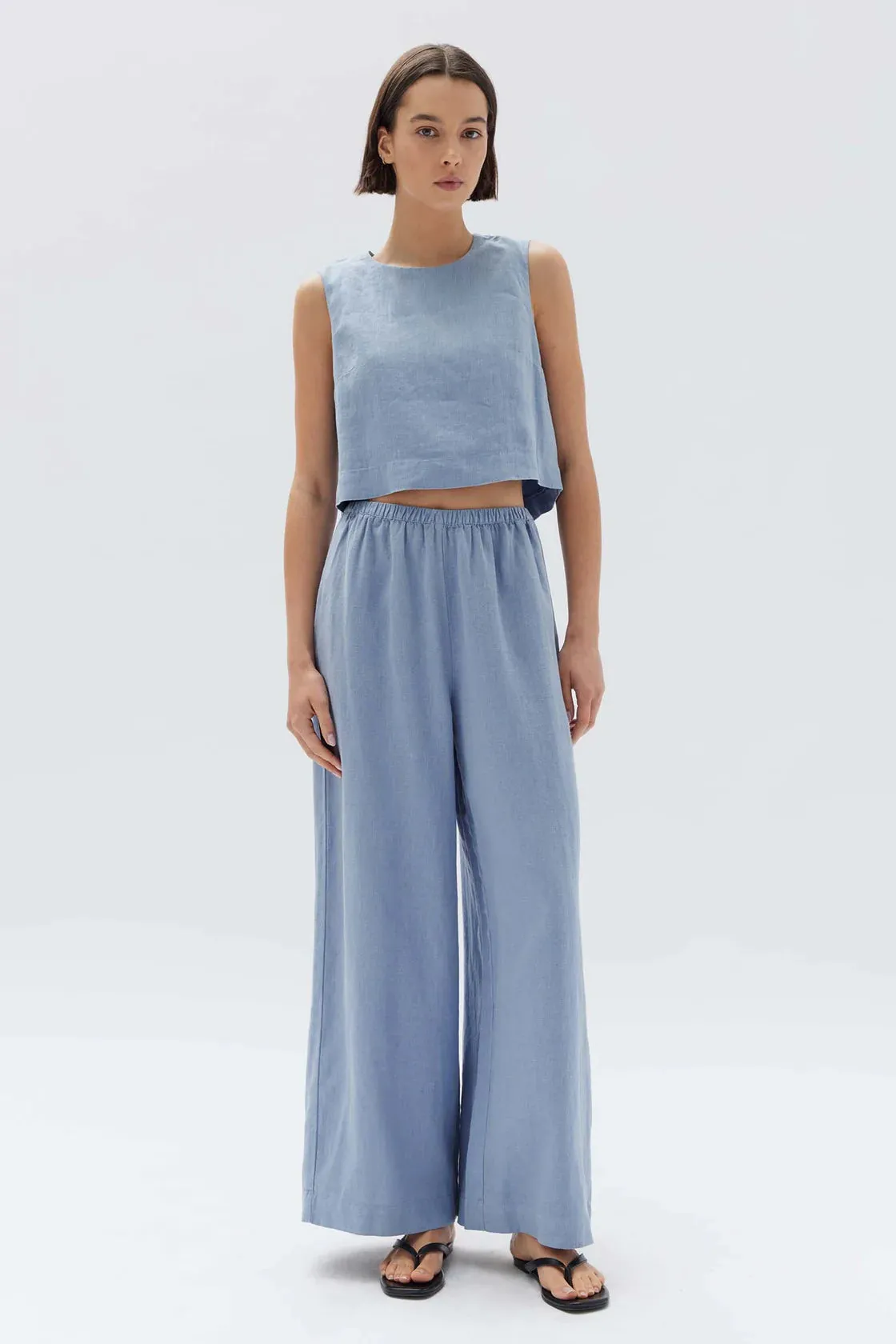 STELLA LINEN PANT | GLACIAL