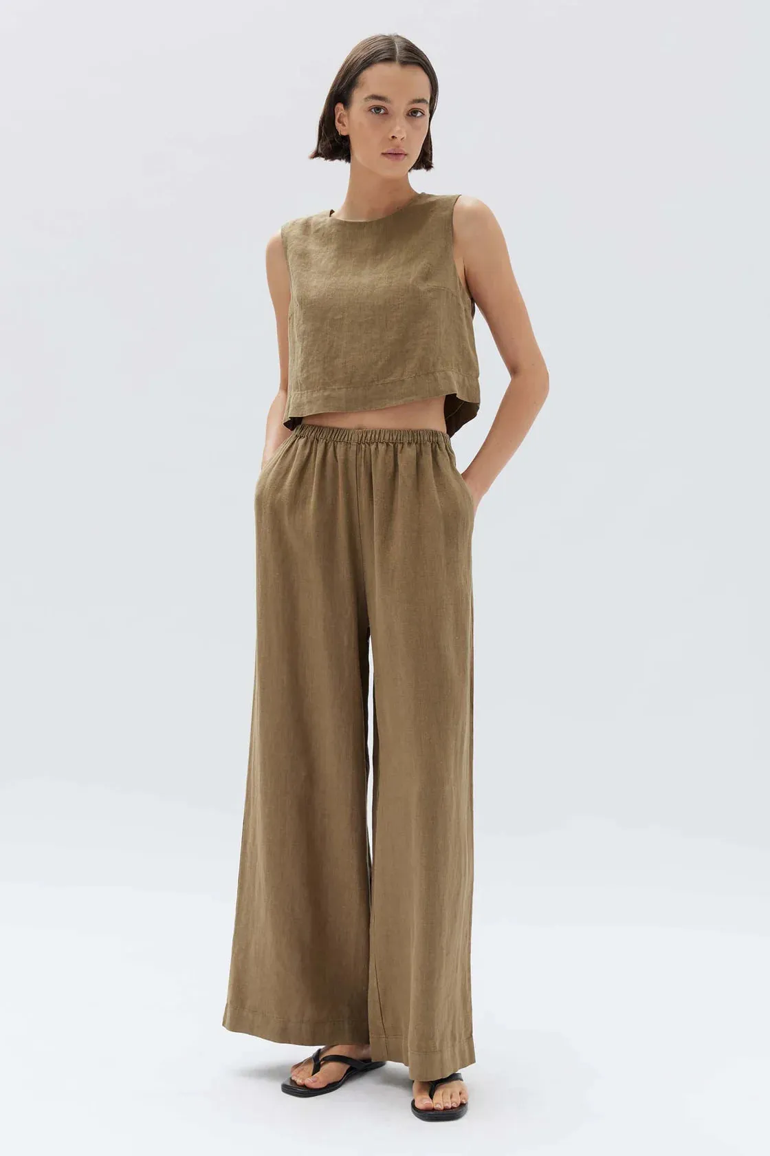 STELLA LINEN PANT | PEA