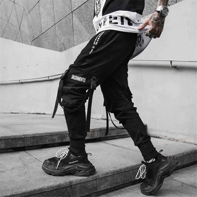 Techwear Cyberpunk Pants Men Streetwear Tactical Black Joggers
