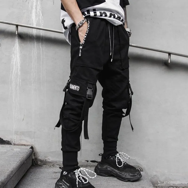 Techwear Cyberpunk Pants Men Streetwear Tactical Black Joggers
