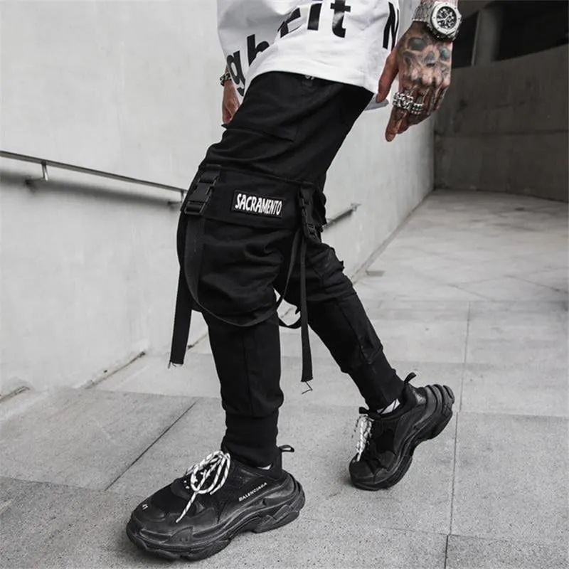 Techwear Cyberpunk Pants Men Streetwear Tactical Black Joggers