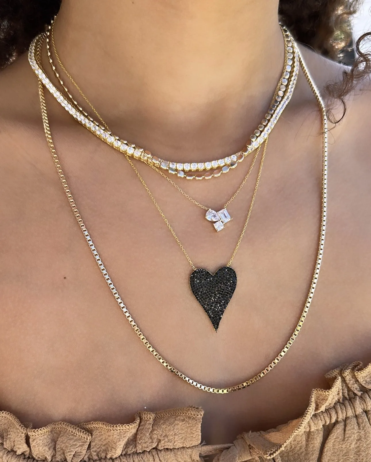 Three Stone Necklace