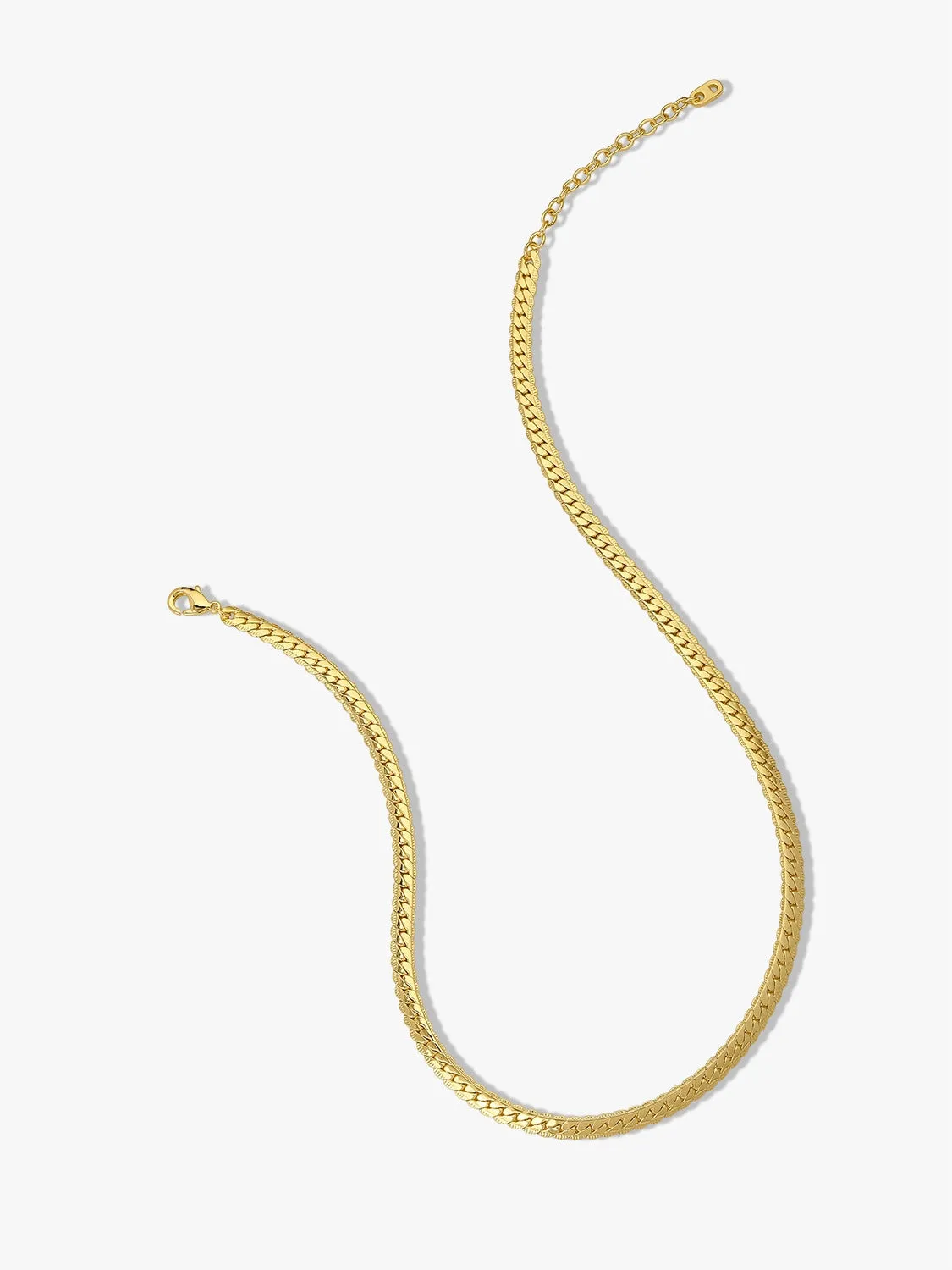 Unisex Herringbone Chain Necklace