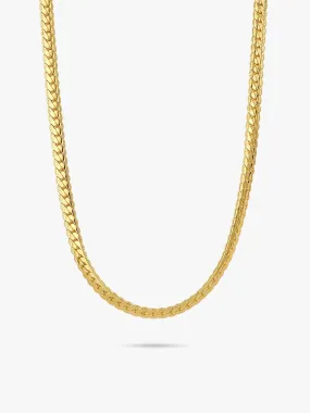 Unisex Herringbone Chain Necklace